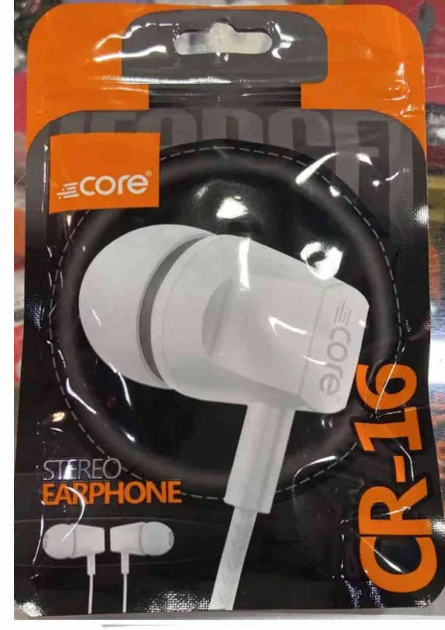 Based on the image, the product is the Core CR-16 Stereo Earphone.